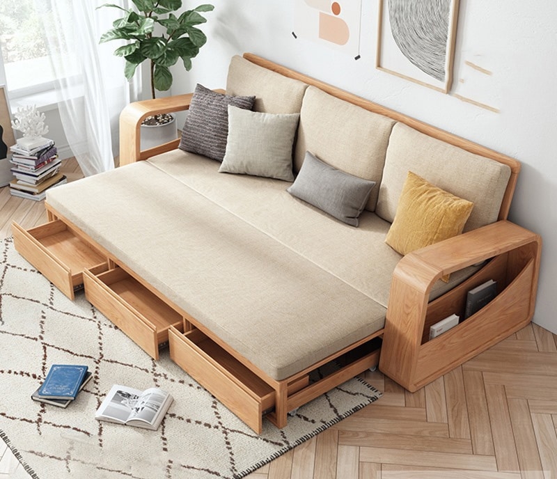 Bộ ghế sofa gỗ mang lại nét đẹp hài hòa, vừa truyền thống vừa hiện đại