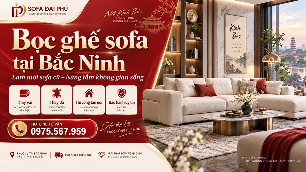 bọc lại sofa tại Bắc Ninh
