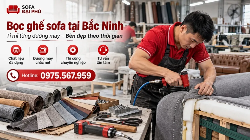 bọc lại sofa tại Bắc Ninh
