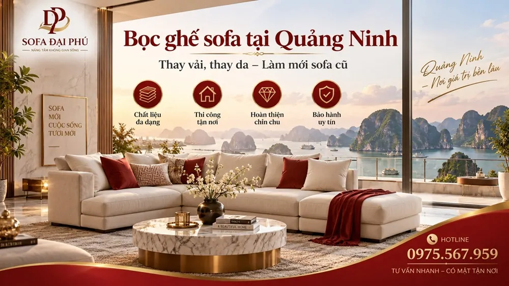 bọc lại sofa Quảng Ninh