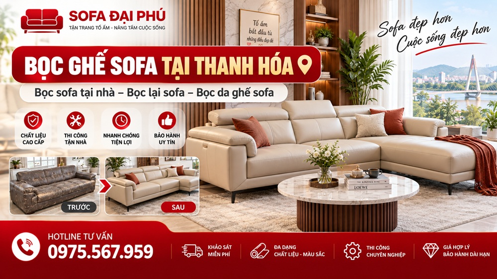 Bọc ghế sofa tại Thanh Hóa