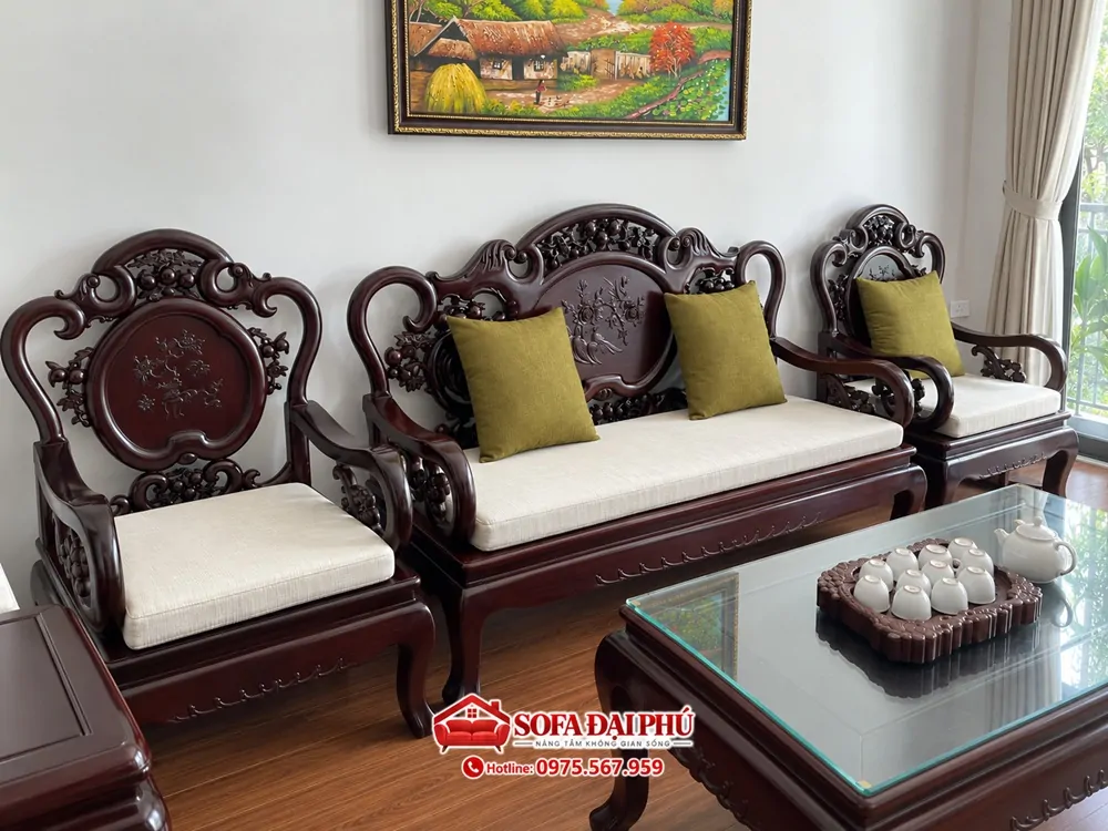 Đệm lót ghế gỗ mút bông ép phẳng dày 5cm Sofa Đại Phú
