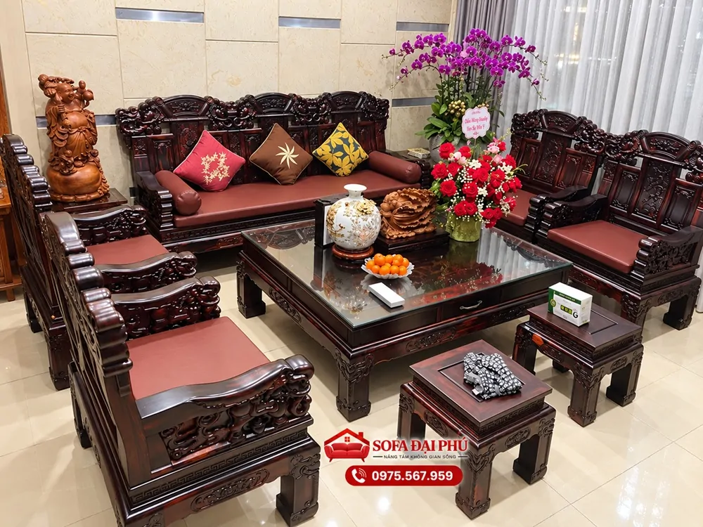 bộ đệm ghế gỗ tại Quảng Ninh