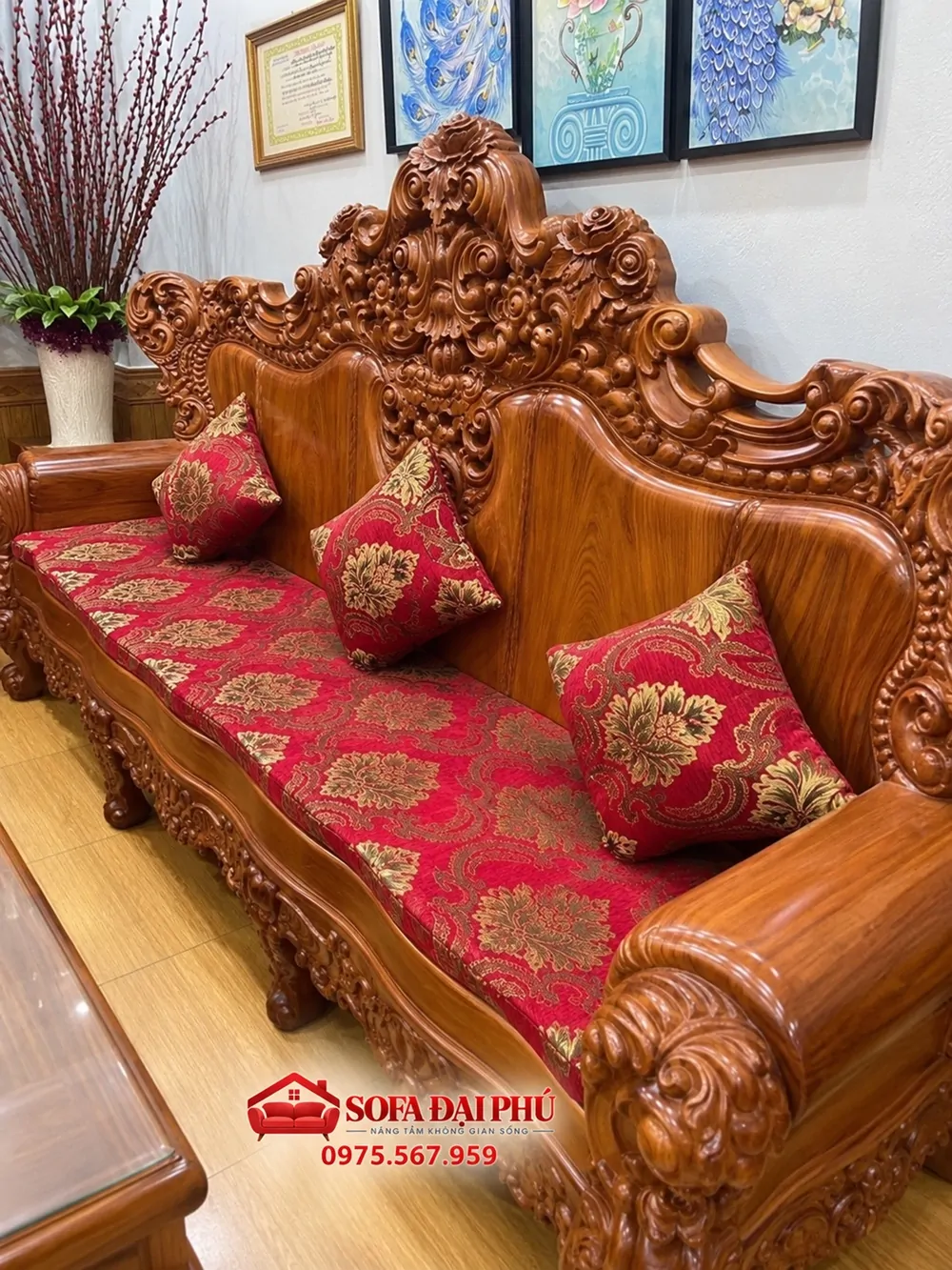 Đệm lót ghế gỗ mút bông ép phẳng dày 5cm Sofa Đại Phú