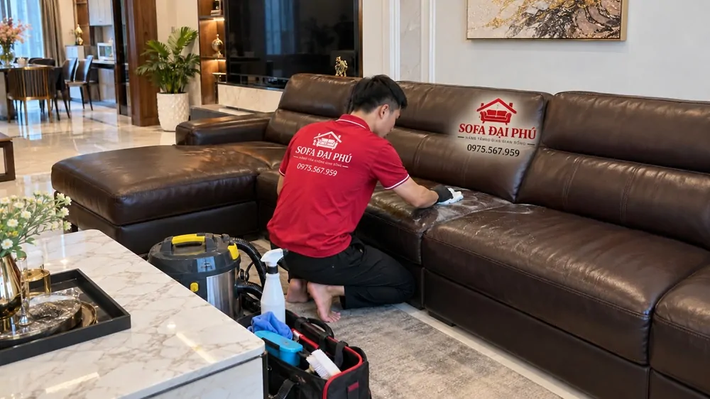 Dịch vụ giặt sofa tại nhà Hà Nội giá rẻ bằng máy phun hút hơi nước nóng