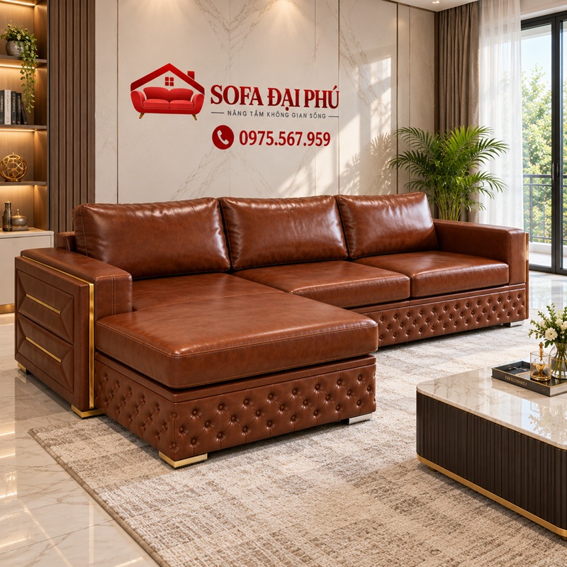 sofa da góc