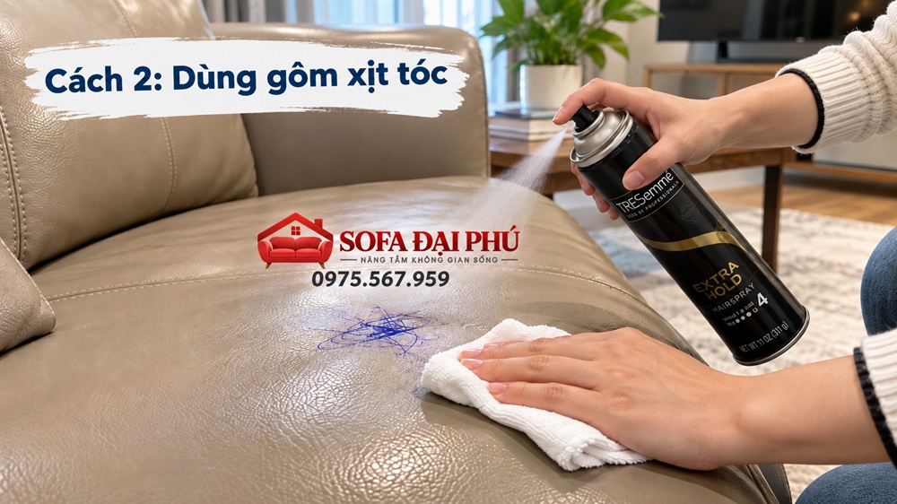 tẩy mực bút bi cho sofa
