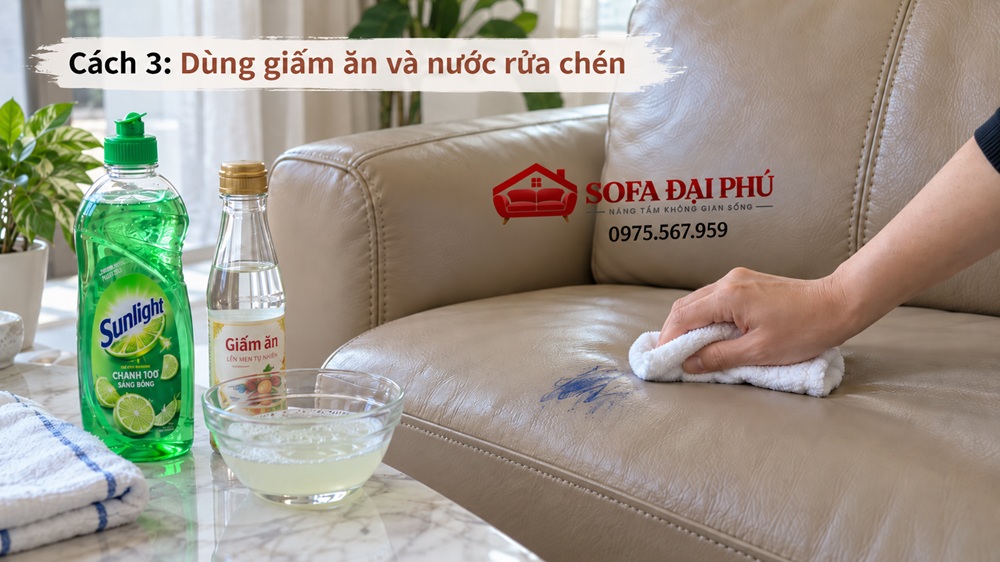 tẩy vết mực trên sofa